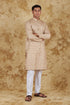 Veshbhoshaa Bluesaanchi Khaki Textured Men'S Kurta Set