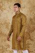 Veshbhoshaa Bluesaanchi Mustard Textured Men'S Kurta Set