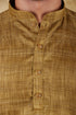 Veshbhoshaa Bluesaanchi Mustard Textured Men'S Kurta Set