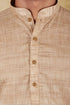 Veshbhoshaa Bluesaanchi Dark Cream Textured Men'S Kurta Set