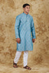Veshbhoshaa Bluesaanchi Blue Jacquard Waistcoat Set
