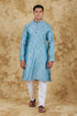 Veshbhoshaa Bluesaanchi Blue Jacquard Waistcoat Set