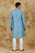 Veshbhoshaa Bluesaanchi Blue Jacquard Waistcoat Set