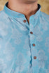 Veshbhoshaa Bluesaanchi Blue Jacquard Waistcoat Set