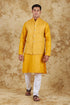 Veshbhoshaa Bluesaanchi Yellow Waistcoat Set