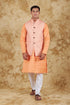 Veshbhoshaa Bluesaanchi Orange Waistcoat Set