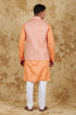 Veshbhoshaa Bluesaanchi Orange Waistcoat Set