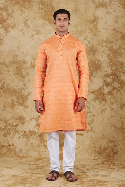 Veshbhoshaa Bluesaanchi Orange Waistcoat Set