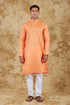 Veshbhoshaa Bluesaanchi Orange Waistcoat Set
