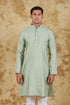 Veshbhoshaa Bluesaanchi Light Green Jacquard Waistcoat Set