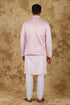 Veshbhoshaa Bluesaanchi Baby Pink Jacquard Waistcoat Set