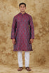 Veshbhoshaa Bluesaanchi Blue Jacquard Waistcoat Set