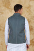 Veshbhoshaa Bluesaanchi Men'S Cotton Blend Green Striped Waistcoat
