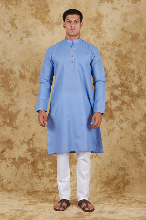 Veshbhoshaa Bluesaanchi Sky Blue Waistcoat Set