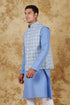 Veshbhoshaa Bluesaanchi Sky Blue Waistcoat Set