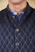 Veshbhoshaa Bluesaanchi Men'S Jacquard Blue Waistcoat