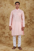 Veshbhoshaa Bluesaanchi Pink Jacquard Waistcoat Set