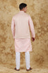 Veshbhoshaa Bluesaanchi Pink Jacquard Waistcoat Set
