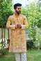 Kzari Yellow Kurta with Intricate Multi-Embroidery