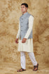 Veshbhoshaa Bluesaanchi Cream Waistcoat Set