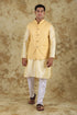 Veshbhoshaa Bluesaanchi Yellow Waistcoat Set