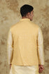 Veshbhoshaa Bluesaanchi Men'S Cotton Blend Sequence Mango Waistcoat