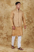 Veshbhoshaa Bluesaanchi Khaki Waistcoat Set