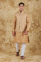 Veshbhoshaa Bluesaanchi Khaki Waistcoat Set