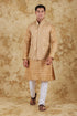 Veshbhoshaa Bluesaanchi Khaki Waistcoat Set