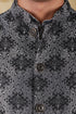 Veshbhoshaa Bluesaanchi Bond Grey Jacquard Waistcoat Set