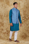 Veshbhoshaa Bluesaanchi Blue Waistcoat Set