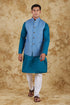 Veshbhoshaa Bluesaanchi Blue Waistcoat Set