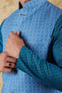 Veshbhoshaa Bluesaanchi Blue Waistcoat Set