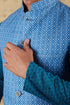 Veshbhoshaa Bluesaanchi Blue Waistcoat Set