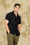 Veshbhoshaa Bluebird Crafted Comfort Knitted Black Shirt For Men
