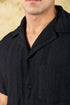 Veshbhoshaa Bluebird Crafted Comfort Knitted Black Shirt For Men