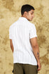 Veshbhoshaa Bluebird Crafted Comfort Knitted White Shirt For Men