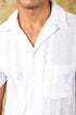 Veshbhoshaa Bluebird Crafted Comfort Knitted White Shirt For Men