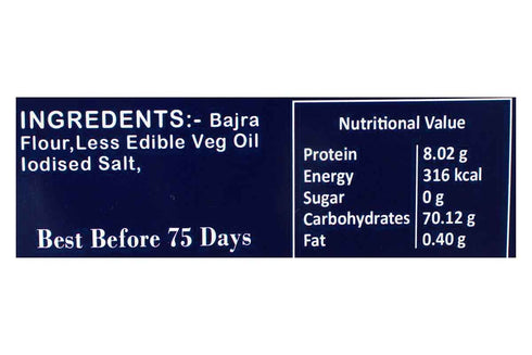 Neelam Foodland Roasted Thin Bajra Kofta Rotla 1 Pkt