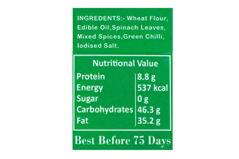 Neelam Foodland Whole Wheat Palak Khakhra Mini