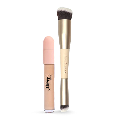 Milagro Beauty Concealer + Dual End Cream Foundation and Concealer Brush 03