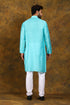 Veshbhoshaa Bluesaanchi Men'S Light Blue Zari Embroidery Kurta Set