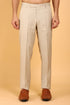 Veshbhoshaa Bluebird Men'S Polycotton Cream Trousers