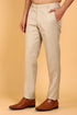 Veshbhoshaa Bluebird Men'S Polycotton Cream Trousers