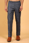 Veshbhoshaa Bluebird Men'S Steel Grey Lycra Formal Trouser
