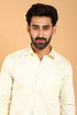 Veshbhoshaa Bluebird Men'S Light Yellow Premium Satin Shirt