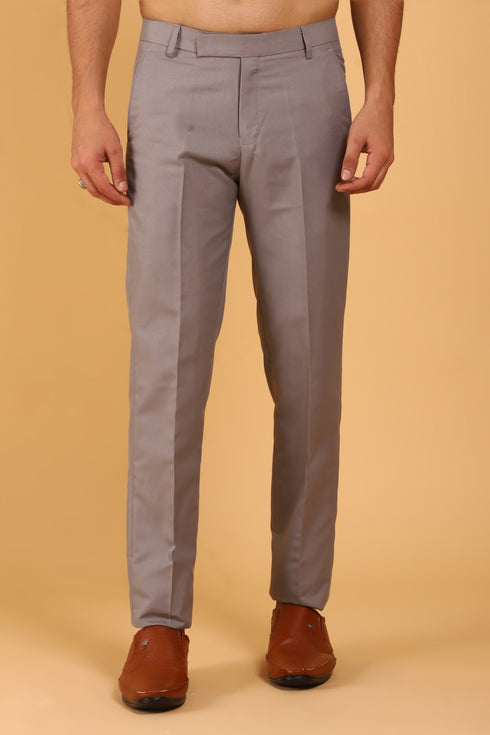Veshbhoshaa Bluebird Men'S Beige Formal Trouser
