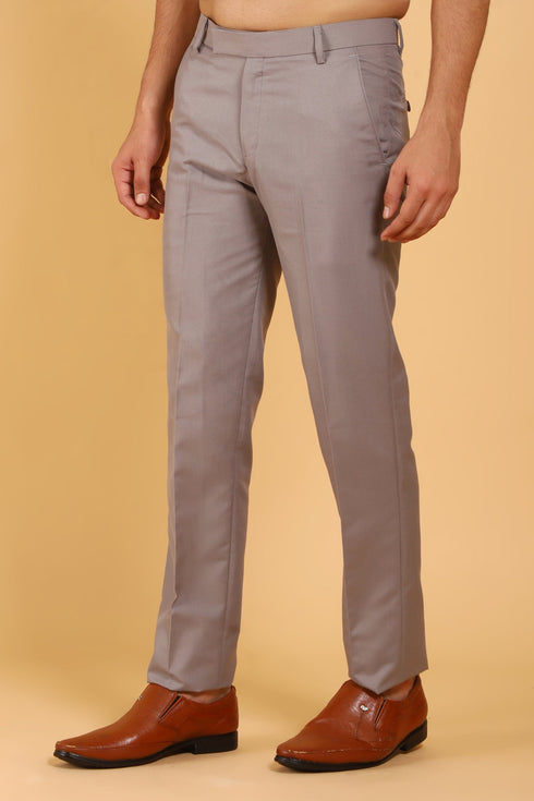 Veshbhoshaa Bluebird Men'S Beige Formal Trouser