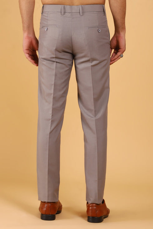 Veshbhoshaa Bluebird Men'S Beige Formal Trouser