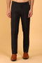 Veshbhoshaa Bluebird Men'S Black Texture Lycra Formal Trouser